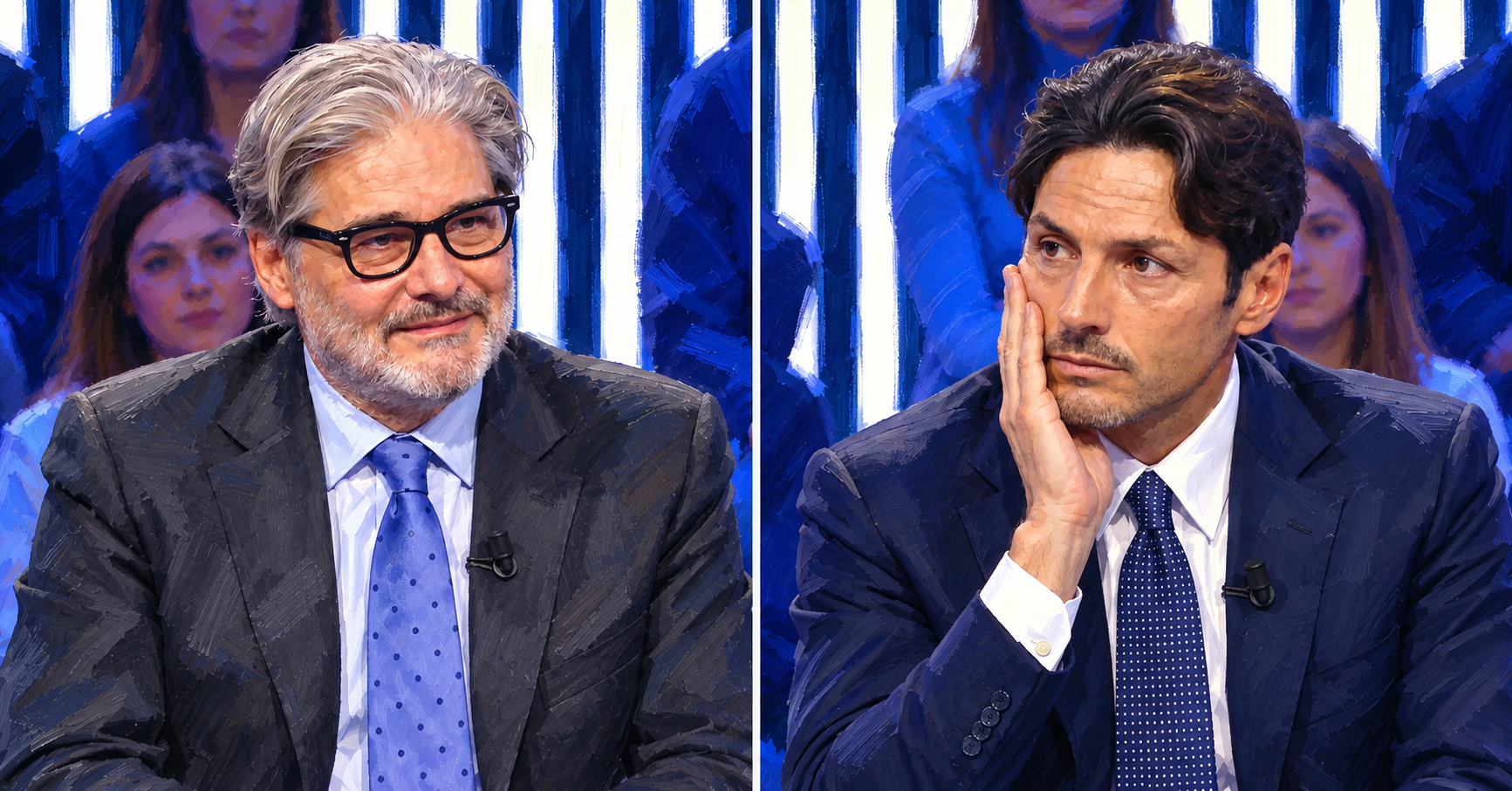 Pier Silvio Berlusconi: famiglia e impresa nell’intervista al Tg5 — illustrazione originale
